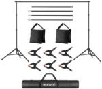 Neewer Suport foto studio reglabil pentru fundal fotografic 2x3m, 6 clesti inclusi, geanta transport - Neewer