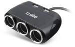 SBS 12W Szivargyújtós autóstöltő, 2xUSB-A (TECRSPLIT324AK) (TECRSPLIT324AK)