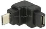 Delock Adapter USB 2.0 Micro-B apa > USB 2.0 Micro-B anya elforgatott végű (DL65669) (DL65669)