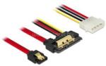 Delock SATA 3 Molex Power 4pin -> SATA 22pin F/F adatkábel 0.3m (DL85230) (DL85230)