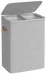 Songmics Coș de rufe cu 2 compartimente, 170L, gri, capac (LCB813G01)