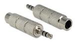 Delock adapter sztereó 3.5 mm csatlakozó > 6.35 mm jack 3 pin (DL65548) (DL65548)