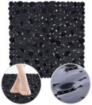 Artemis csúszásgátló fürdőszobaszőnyeg, 51x51cm, fekete, tapadókorongokkal (VD-569691)