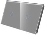 Luxion Panou Intrerupator Simplu + Simplu cu Touch Din Sticla LUXION (Gri) (LX-GP027GY)