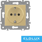 ELDLUX ELDGROUND 2P+F konnektor gyerekvédelemmel Arany Rugós (2292163992)
