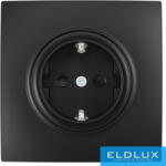 ELDLUX ELDELIN 2P+F konnektor gyerekvédelemmel fekete rugós (2875634483)