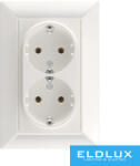 ELDLUX ELDGROUND Dupla 2P+F csatlakozóaljzat fehér (2568424168)