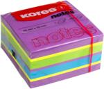 Kores Spring Jegyzettömb, 75 x 75 mm, 450 lap, neon (KO48464)