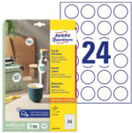 AVERY Etikett AVERY L3415-10 kör alakú 40 mm átmérő 240 címke/doboz 10 ív/doboz (L3415-10) - nyomtassingyen