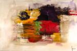  Öntapadó és mosható falfestmény Modern absztrakt festmény 2, 200 x 150 cm