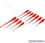 BGS technic VDE Szigetelt csavarhúzó készlet, extra vékony hegy, SL/PZ/PH/TX, 11db-os (BGS-35851) (BGS-35851)