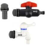 Vorel csapkészlet esővízgyűjtő tartályhoz 3/4" PVC, 3db (TOY-89081)