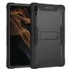 Techsuit - Strapabíró TabShell + Képernyővédő - Samsung Galaxy Tab S8 Ultra / S9 Ultra / S10 Ultra - Fekete tok