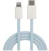 Maxlife MXUC-06 kábel USB-C - Lightning 1, 0 m 20W kék nylon