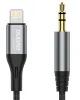 Dudao audiokábel Lightning - mini jack 3.5mm 1m szürke (L11PRO)