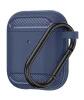Techsuit - Karbonszilikon - AirPods 1 / AirPods 2-höz - Tengerészkék tok