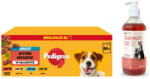 PEDIGREE PEDIGREE® felnőtt kutyáknak szánt nedves eledel, különböző ízekben, zselében, 80 x 100 g-os tasakokban + LAB V lazacolaj kutyáknak és macskáknak 500 ml