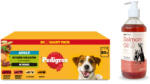 PEDIGREE PEDIGREE® Adult Nedves eledel felnőtt kutyáknak, különböző ízekben, szószban, 80 x 100 g + LAB V Lazacolaj kutyáknak és macskáknak 500 ml
