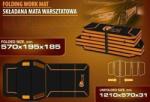 FORSTIME Összecsukható 2 az 1-ben műhelyszőnyeg 1210 × 570 × 31 mm FS-61220 (61220)