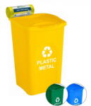 IgienaPHS Cos gunoi colectare selectiva galben/ plastic 50 litri (CYC-24) - pcone Cos de gunoi