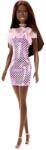 Mattel Papusa Barbie, Glitz Outfits Dark Skin & Pink Dress, HJR94 Papusa Barbie