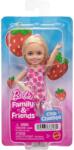 Mattel Papusa Barbie, Family&Friends, Club Chelsea, Strawberry Dress, JJB33 Papusa Barbie