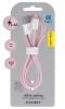 Blavec Cable Candy fonott - USB - Lightning - 2, 4A 1 méter (CCA-UL24P10) rózsaszín