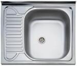 Kevmil K-60x60 teletetős egymedence csepptálcás rozsdamentes mosogató - csepptálca bal oldalon (K309 B)