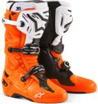 Alpinestars Tech 10 Enduro motorkerékpár csizma narancssárga-fekete-fehér