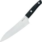 DUE CIGNI Chef’s knife, 20 cm blade, satin-finished stainless steel 4116, black 2C 2105 G10