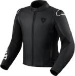 Revit Geacă de piele pentru motocicletă Revit Quadratic negru-alb (REFJL156-1600)
