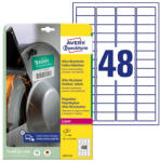 AVERY Etikett címke, 45, 7 x21, 2mm, ultra ellenálló 48 címke/ív, 10 ív/doboz, Avery fehér (L7911-10)