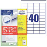 AVERY Etikett címke, 48, 5x25, 5mm, univerzális, 65 lap, 40 címke/lap Avery, fehér (4780-65) - tonerpiac