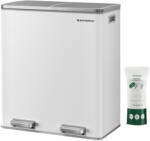 SONGMICS Szelektív szemeteskuka 2x30L, fehér (LTB60WT) - deco24