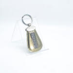 Amnisu arany lakk ovális kellékes swarovski köves bőr kulcstartó h2008ok