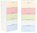 ModernHOME Színes polcos tároló kerekeken Five