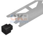 Dural Durosol DPSAE 110 négyzet külső sarok matt fekete élvédőhöz 11mm 2db (dpsae110swy2) (dpsae110swy2)