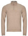 Gant Pulóverek SUPERFINE LAMBSWOOL HALF ZIP Bézs EU M