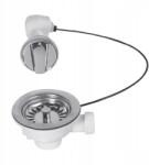 WIRQUIN Ø90 mm-es mosogatódugó, krómozott külső túlfolyóval (30723238)