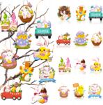  Húsvéti függő dekorációk, húsvéti parti dekorációk, 37 darabos készlet (8581700424720)