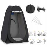  Zuhany sátor Öltöző Wc Hordozható Strand Kemping Fekete (YB198297)