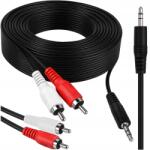 Xtreme Audio Átmeneti Csatlakozó Kábel Aux Mini Jack 3, 5MM 2xRCA Cinch Sztereó 3M (9840#)