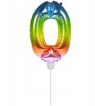 Folat Fólia lufi pálcikával Folat 36 cm 0 szám többszínű