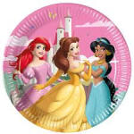 Disney Hercegnők papírtányér, party tányér 8 DARABOS, 20 cm FSC Nr2