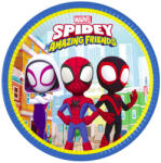 Marvel Spiderman, Pókember Spidey papírtányér 8 DARABOS, 23 cm FSC Nr3