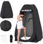  Önterülő Sátor Zuhany Sátor Öltöző Sátor Fekete (Przebieralnia Czarna 120cm)