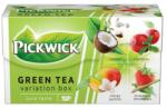 Pickwick Zöld tea, 20×1, 5 g, PICKWICK „Zöld tea Gyümölcsös Variációk, kókusz, vörösáfonya, eper-citromfű, mangó-jázmin (KHK461H)
