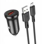 BOROFONE BZ18 autós töltő Usb Qc 3.0 18W USB-Micr kábellel (22/04LSL01KXT)