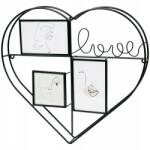  Fekete Fém Fali Képkeret Szív Alakú Képhez Love Felirat (8720168449030)