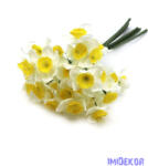  Nárcisz 6 szálas köteg 33 cm - Fehér